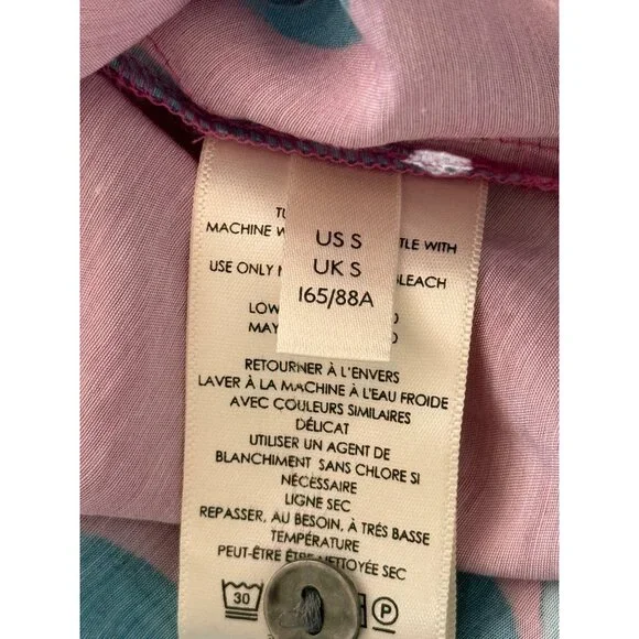 Maeve Anthropolgie Tunic Button-Down Floral Shirt Pink Womens Size S - Picture 8 of 10